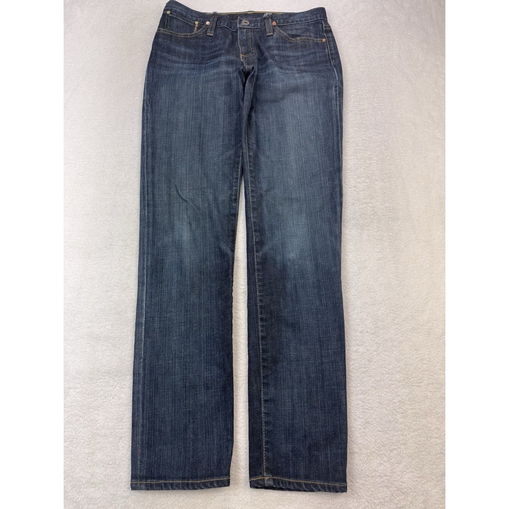 Adriano Goldschmied Jeans Women 28x28 Blue USA Whisker Distress Straight Denim